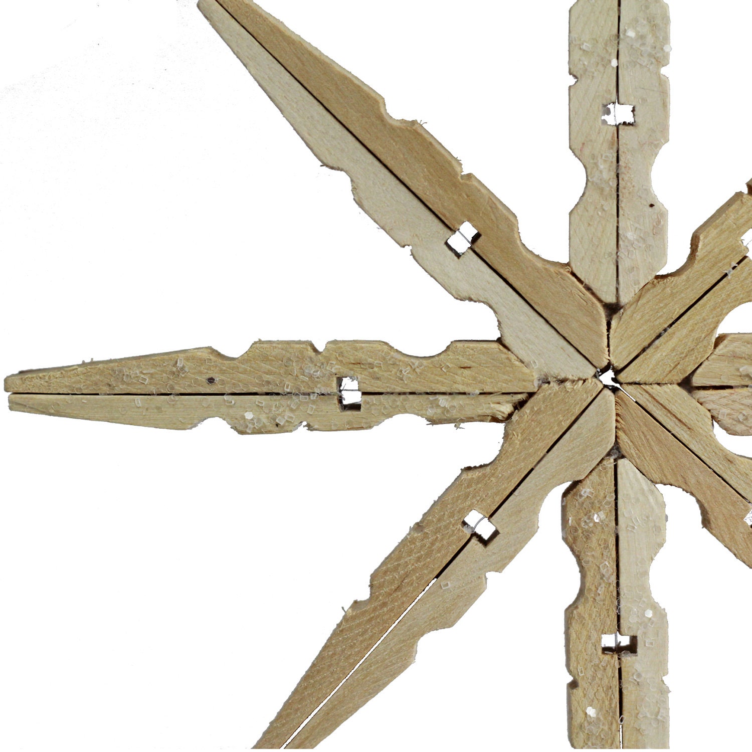 Clothespin Snowflake Ornament Upcycled Clothespin Ornament -Unique Christmas Decor  Gift Topper - FoundationCreations