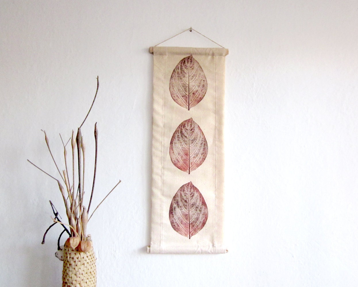 Wall Hanging - Hand stamped fabric