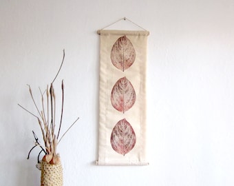Wall Hanging - Hand stamped fabric