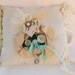 Handmade tooth fairy decorative ring pillow shabby chic vintage DIY wedding