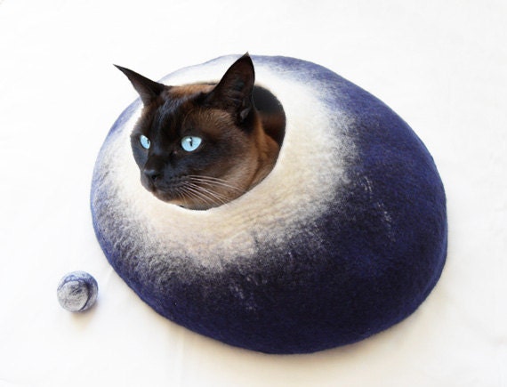 Midnight Moon Cat Bed Cat Cave Cat House with Free Cat Ball - Medium