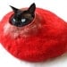 Cat Bed Cave House Felted Wool with FREE Ball Etsy uk