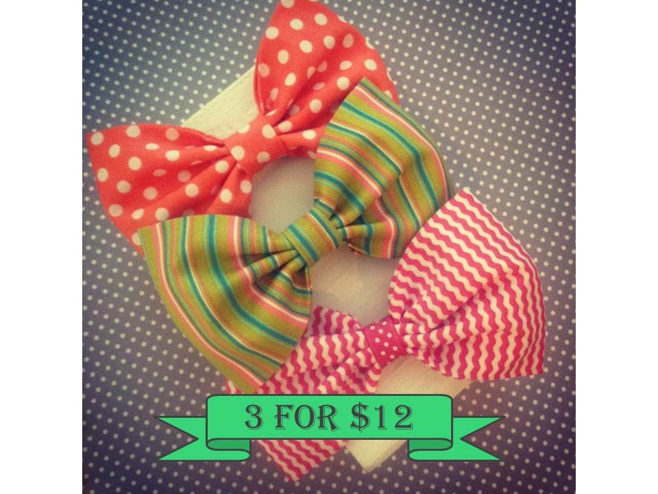 Fabric Hair Bows