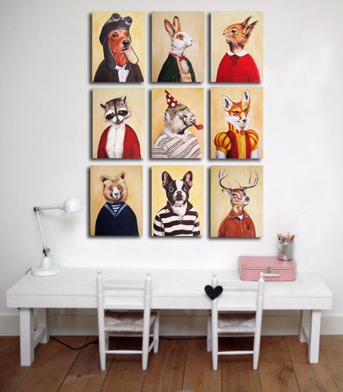 Digital Print Mixed Media Illustration Print Art Poster Acrylic Painting Kids Decor Drawing Illustration Gift : Sporty Frenchie COCKTAILZOO
