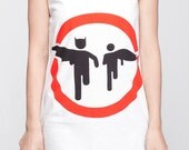 Batman Shirt The Dark Knight Rises Traffic Sign Shirt Women Tank Top White Shirt Tunic Top Vest Sleeveless Women T-Shirt Size S M - TeeTwice