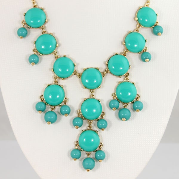NEW Small Size20mm Turquoise Bubble Necklace,Handmade Bib Necklace,Turquoise Bubble Jewelry,Wedding Necklace,Statement Necklace-BN0041