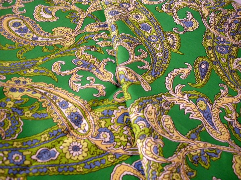 Green Paisley Fabric