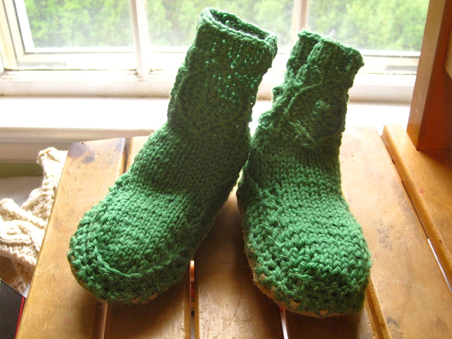 Hand Knit Toddler Booties Slipper Socks