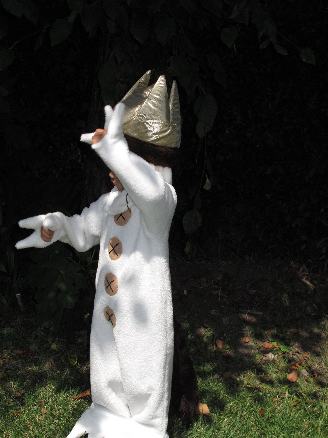 Max wolf costume where the wild things are boys or girls Halloween costume detachable crown