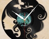 vinyl wall clock - girl