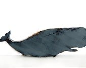 Wooden Whale in Grey Pine Wood Sign Wall Decor Rustic Americana Nautical Coastal Country Chic Photo prop