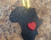 Uganda Heart Ornament/magnet African Adoption Fundraiser