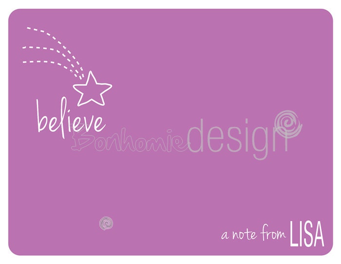 Personalized Printable BELIEVE Notecard Inspiration Collection Il_170x135