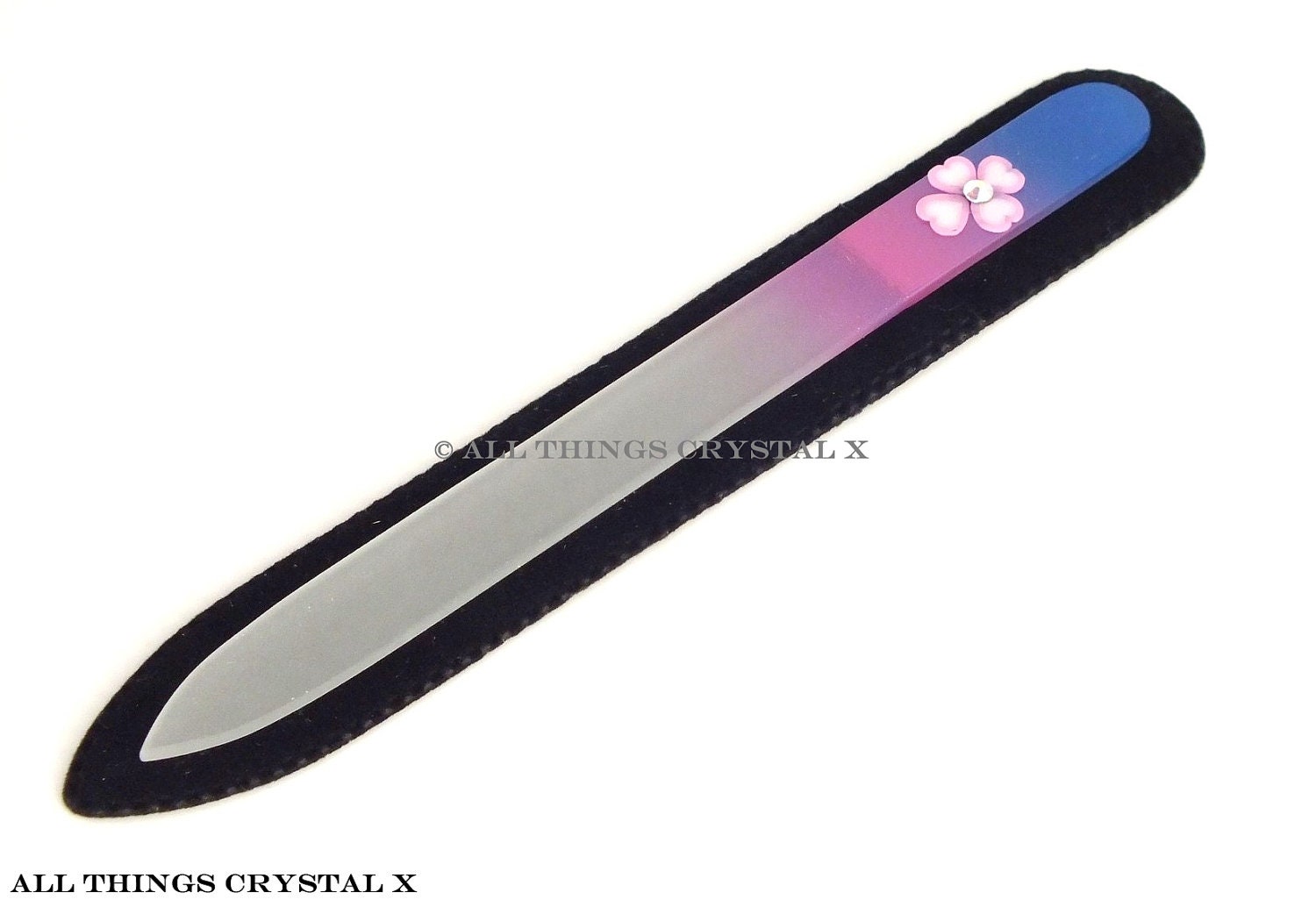 Swarovski Elements Polka AB Crystal Nail File Czech Glass 13.5 cm