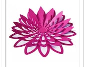 Large 3D pop out flower cutting file in SVG, DXF, PDF formats