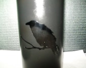Halloween Candle Holder Black Crow