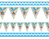 Pool Party "Happy Birthday" DIY Printable Bunting Banner INSTANT DOWNLOAD Il_170x135