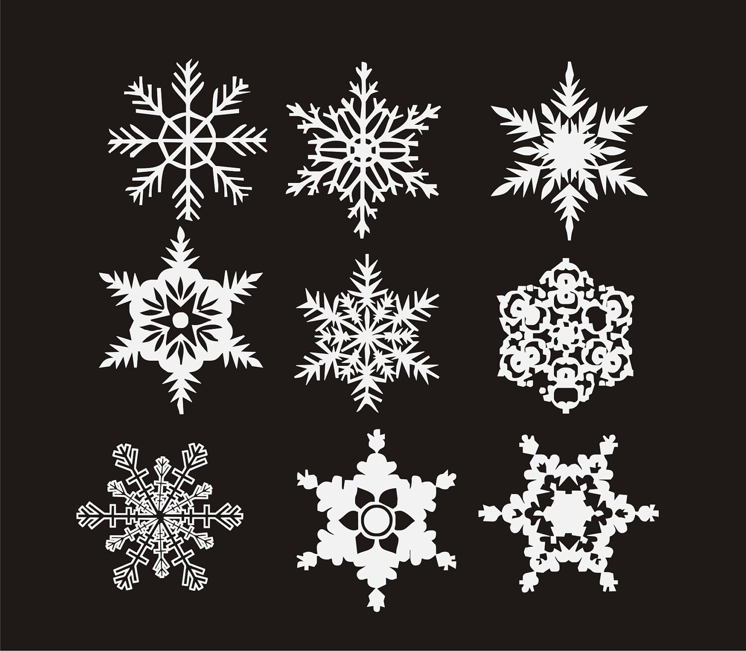 snowflake decals