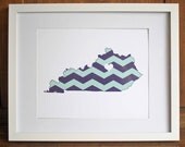 CUSTOM State in Chevron - 8"x10" Printable Art