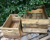 Reclaimed Wood Crate Wooden Box (Large),