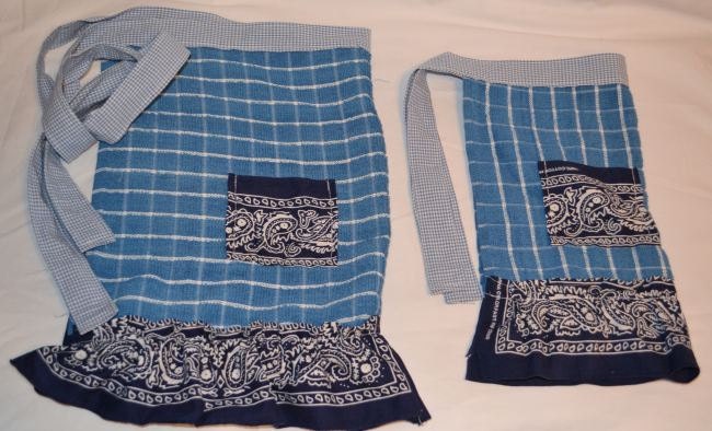 Blue Kitchen Helpers Apron Set