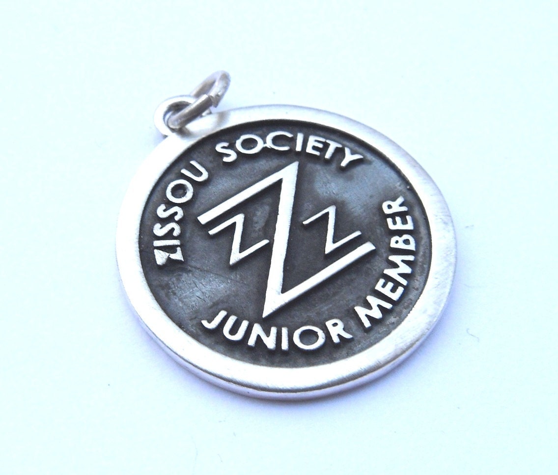 Solid Sterling Silver 925 Life Aquatic Team Zissou Society Junior Member Pendant