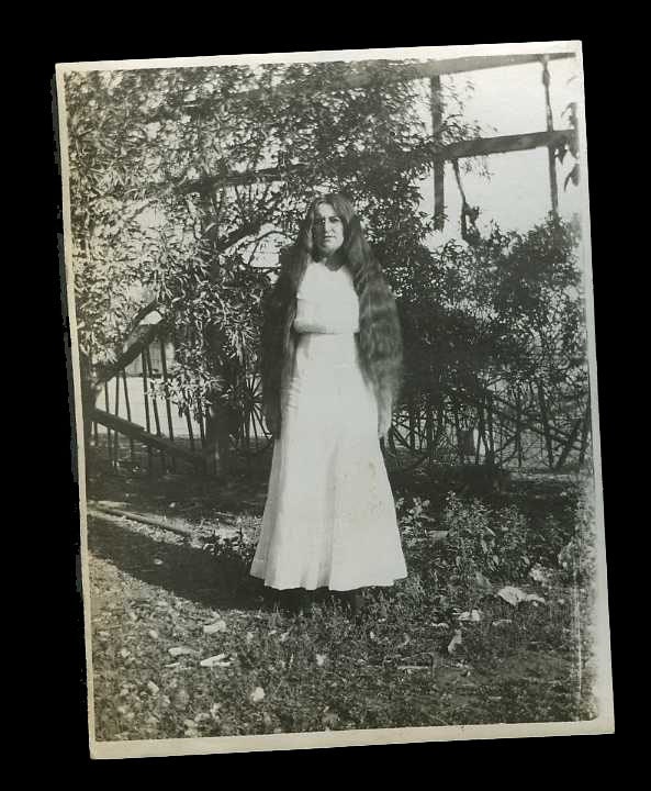 Halloween LONG hair witch simple costume c1930 photo  FREE SHIPPING