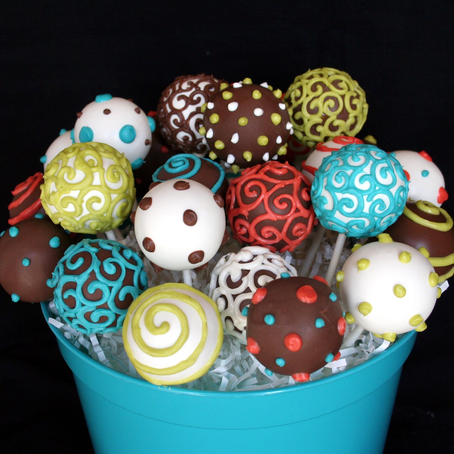 24 Celebration Cake Pop Assortment for birthday, wedding, shower, party favors