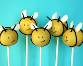 12 Busy Bee or Baby Bee Cake Pops - for baby shower, mom-to-bee, party favor, birthday, gender reveal, new mom gift, winnie the pooh