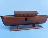 Biblical Noah's Ark Replica 14" Wooden Model Ship / Make a Great Children's Toy Boat or Action Figure