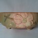 Weller Pottery Wild Rose Triangular Shaped Console Bowl or Footed Planter
