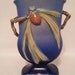 Roseville Pottery Pine Cone Blue Vase 121-7