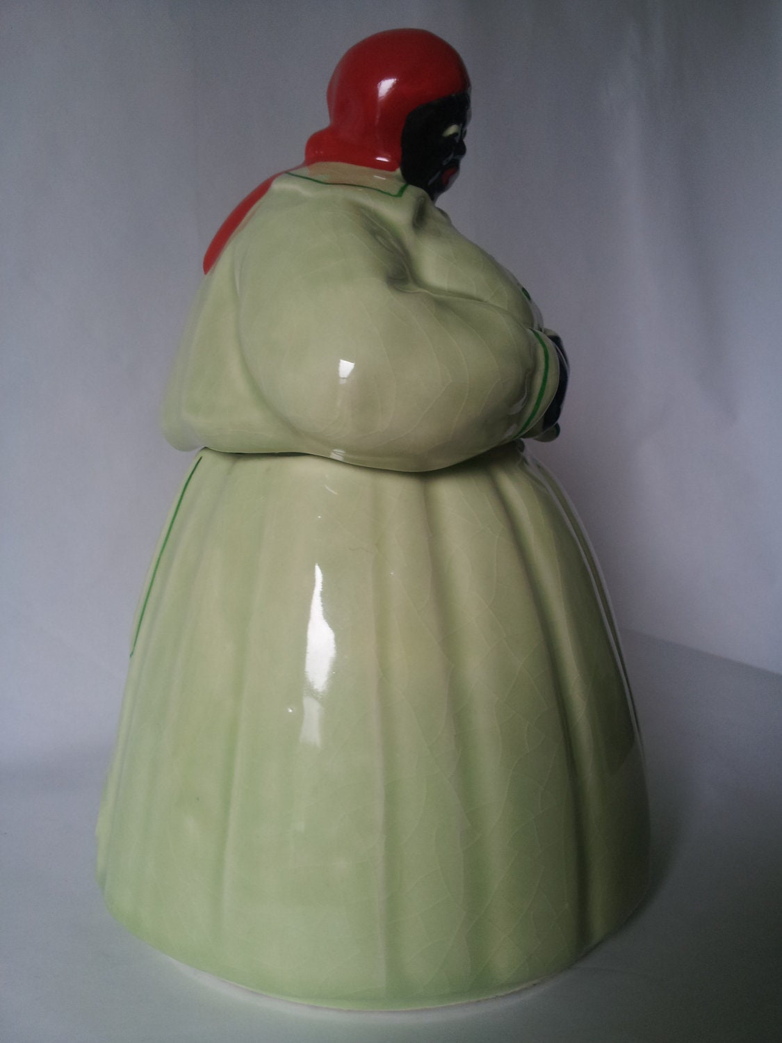 Vintage McCoy Aunt Jemima Green Cookie Jar