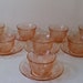 Vintage 1930's Sharon Pink Cabbage Rose Cup & Saucer Set