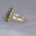 Rare Guess Designer Mod Retro Style Ring Hibiscus Lime Green Flower Rhinestone Size 7