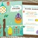 Baby shower invitation - Mid-mod Underwater scene, 2-sided, customizable, DIY printable digital file