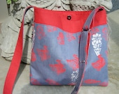 Fowl Frenzy' Beaded Bag Upcycled Bag Hippie Bag Bohemian Bag / Boho Bag - Folk Art Bag Bird Bag