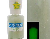 Firefly Glitter Nail Polish - Glow In The Dark and Holo - Handblended Sparkly Nail Color