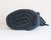 Premium Turkish Bath Towel Premium Handwoven Black  Peshtemal Hammam Body Wash High Quality