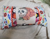 Dia de Los Muertos Pillow Sugar Skull, Day of the Dead, Halloween, Dorm Decor 12x24 Insert included