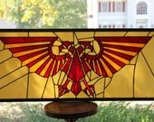 Warhammer 40k 40,000 Imperial Eagle Aquila Space Marine - Real Stained Glass