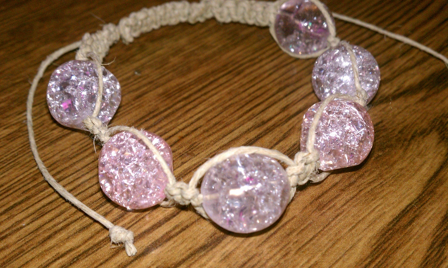 shamballa style hemp bracelet