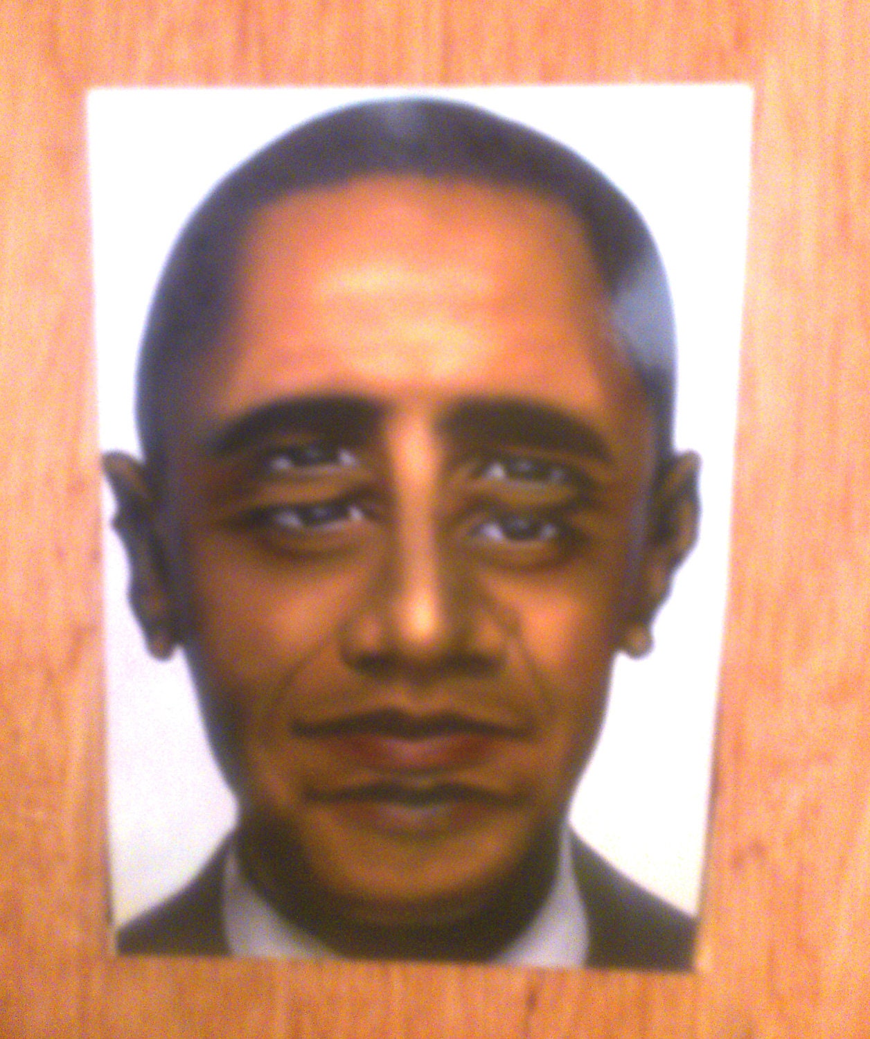 Postcard print of Barack Obama from original Painting - political funny interesting & amazing