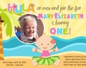 Hula Baby Luau Birthday Party Invitations - printable Il_170x135