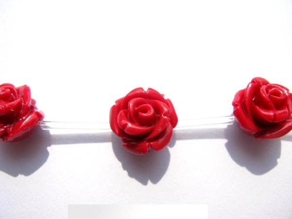 10mm 5strands 100pcs ,high quality  turquoise  florial flowers rose petal hot red colorful cabochons jewelry beads