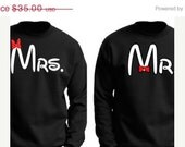 Sale US FREE SHIPPING Mrs. & Mr. Couples Shirt