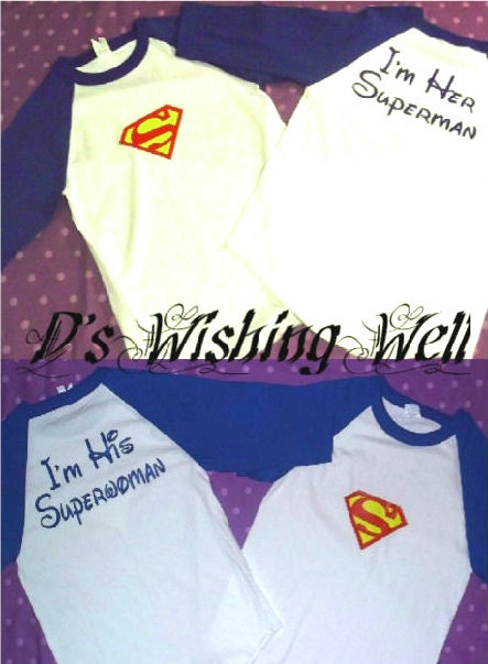 Sale US FREE SHIPPING Superman Couples T-Shirt Great for disneyworld and vacations