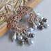 Earrings - sterling silver, brass, scapolite, pyrite, vintage Czech pearls - Filigrene