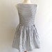 Audrey dress 50s prom party stripe satin bateau UK size 8 small s