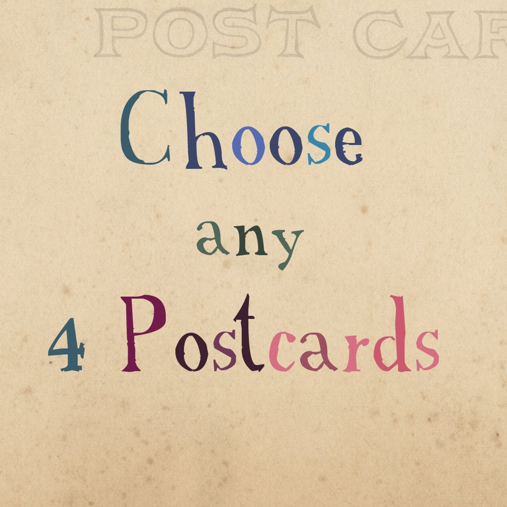 Any 4 Postcards from my store